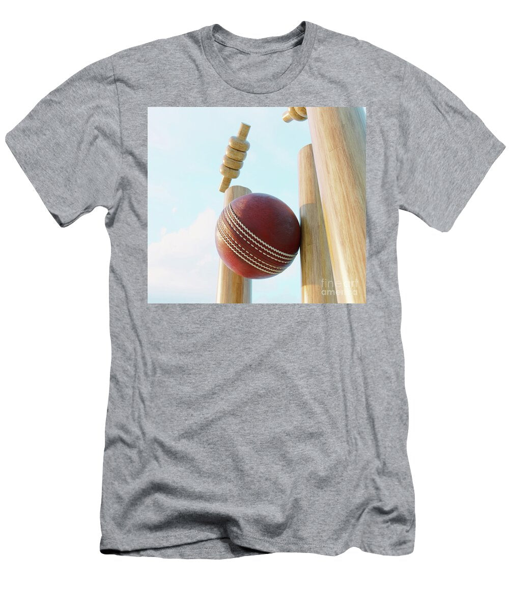 7 Cricket Wicket Stumps Allan Swart T-Shirt