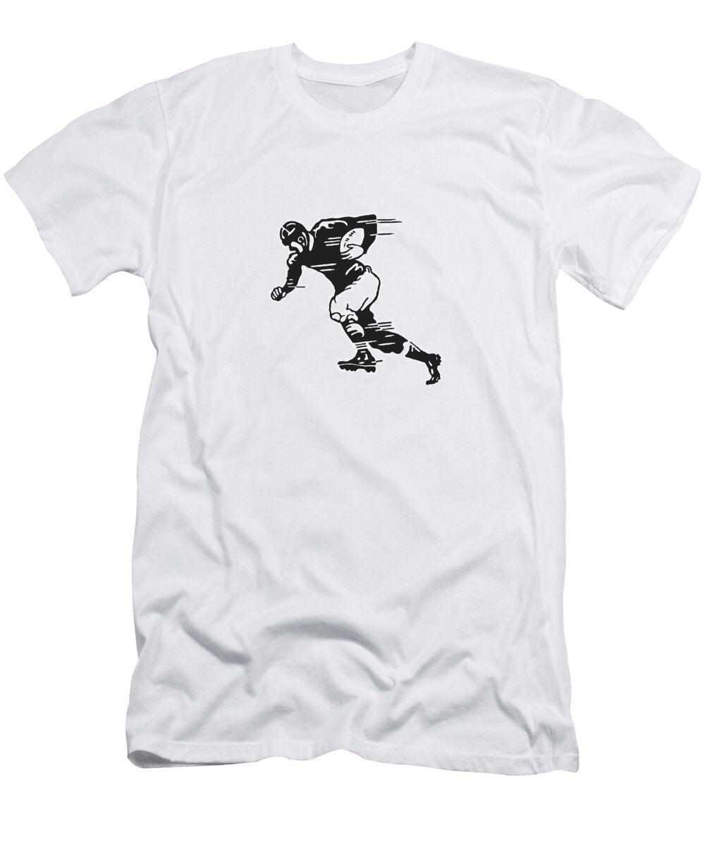 7 Football Player Running with Ball Csa Images T-Shirt