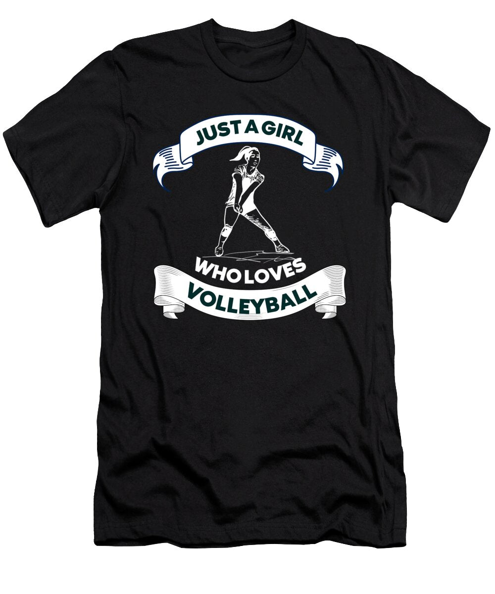 7 Just a Girl Who Loves Volleyball Organicfoodempire T-Shirt