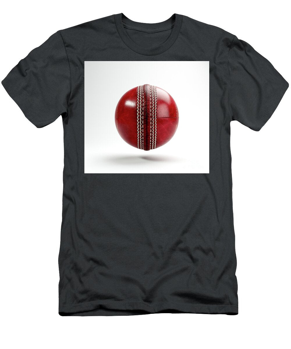 7 Red Cricket Ball Allan Swart T-Shirt