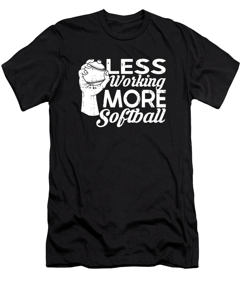 7 Softball Catcher Batter Pitcher Softball Crazy Squirrel T-Shirt