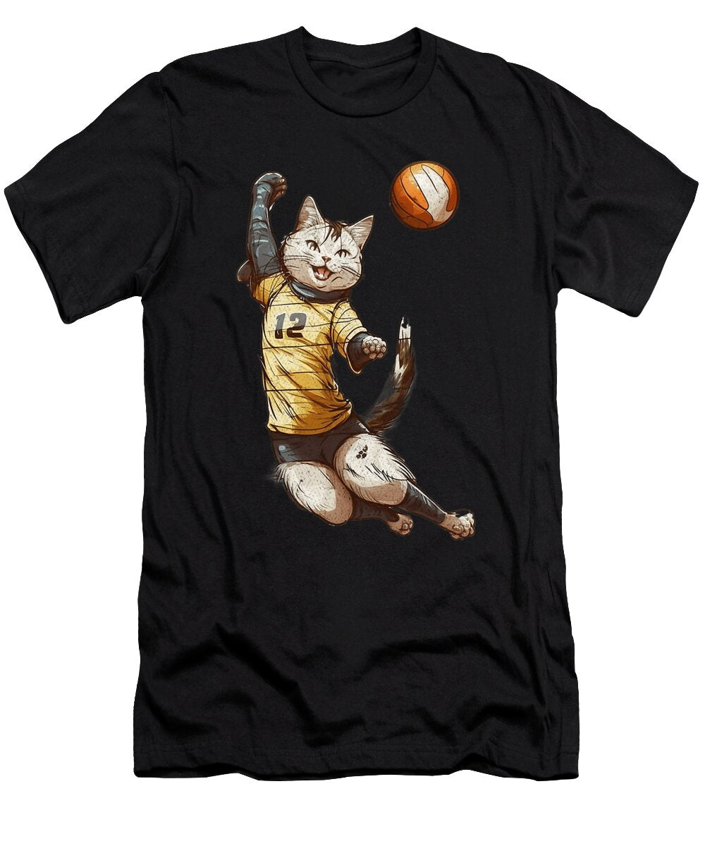 7 Vintage Cat Playing Volleyball Volleyball Kitties Lover Dhbubble T-Shirt