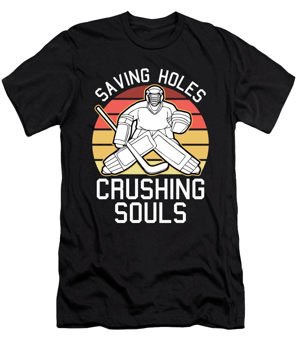 8 Ice Hockey Goalie Goaltender Crazy Squirrel T-Shirt