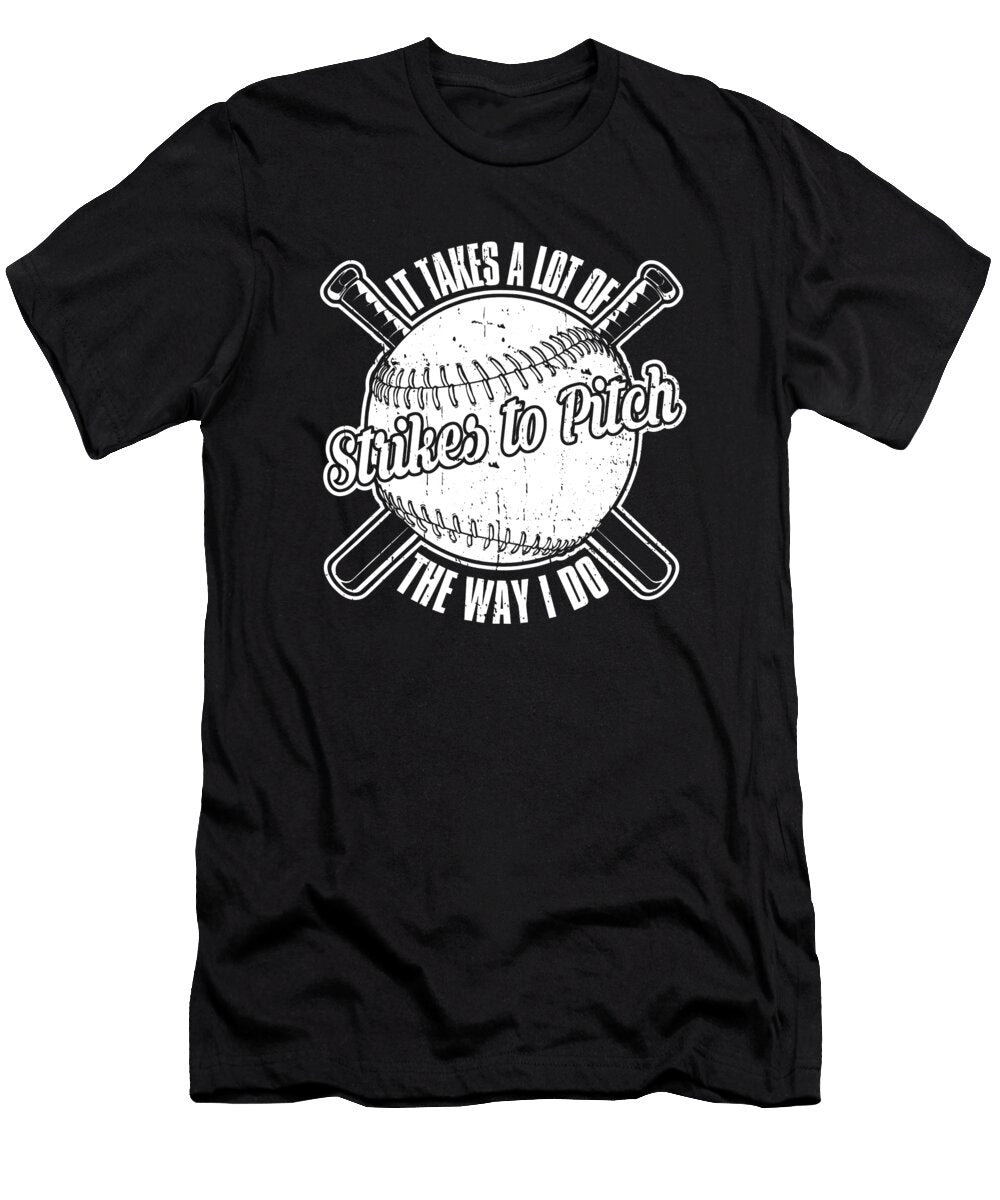 8 Softball Batter Catcher Softball Pitcher Crazy Squirrel T-Shirt