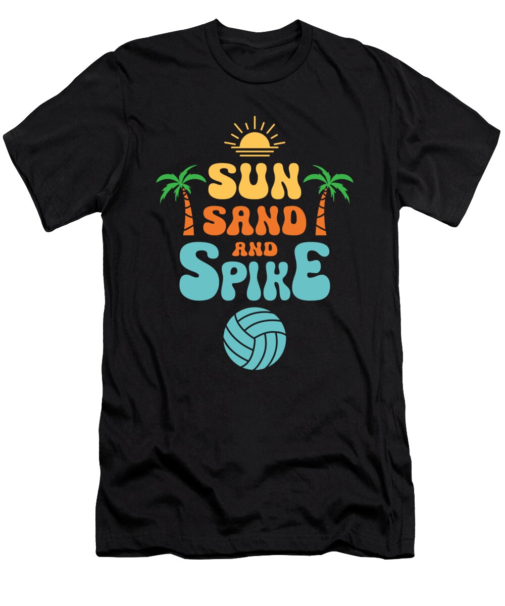 8 Volleyball Tropical Summer Sport Volleyball Players Toms Store T-Shirt