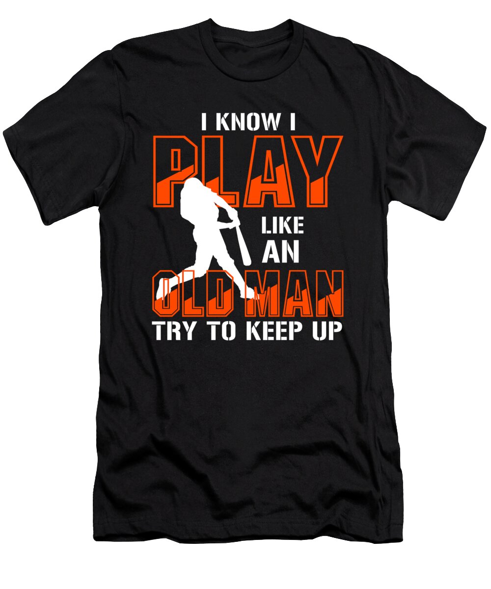 9 Funny Baseball Bat Glove Baseball Player Gift Muc Designs T-Shirt