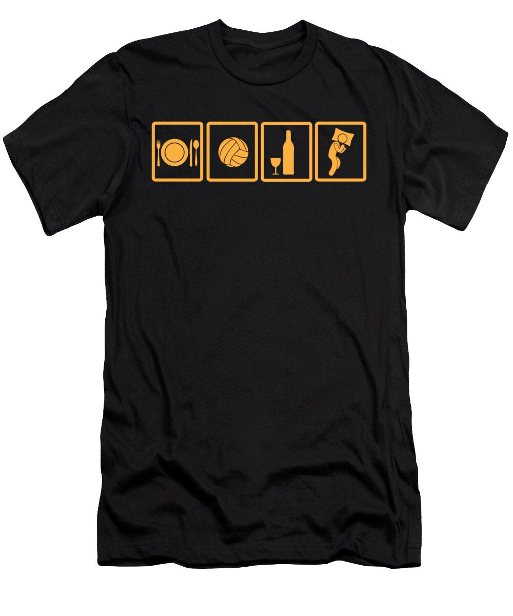 9 I Love Volleyball Team Player Ball Teequeen2603 T-Shirt