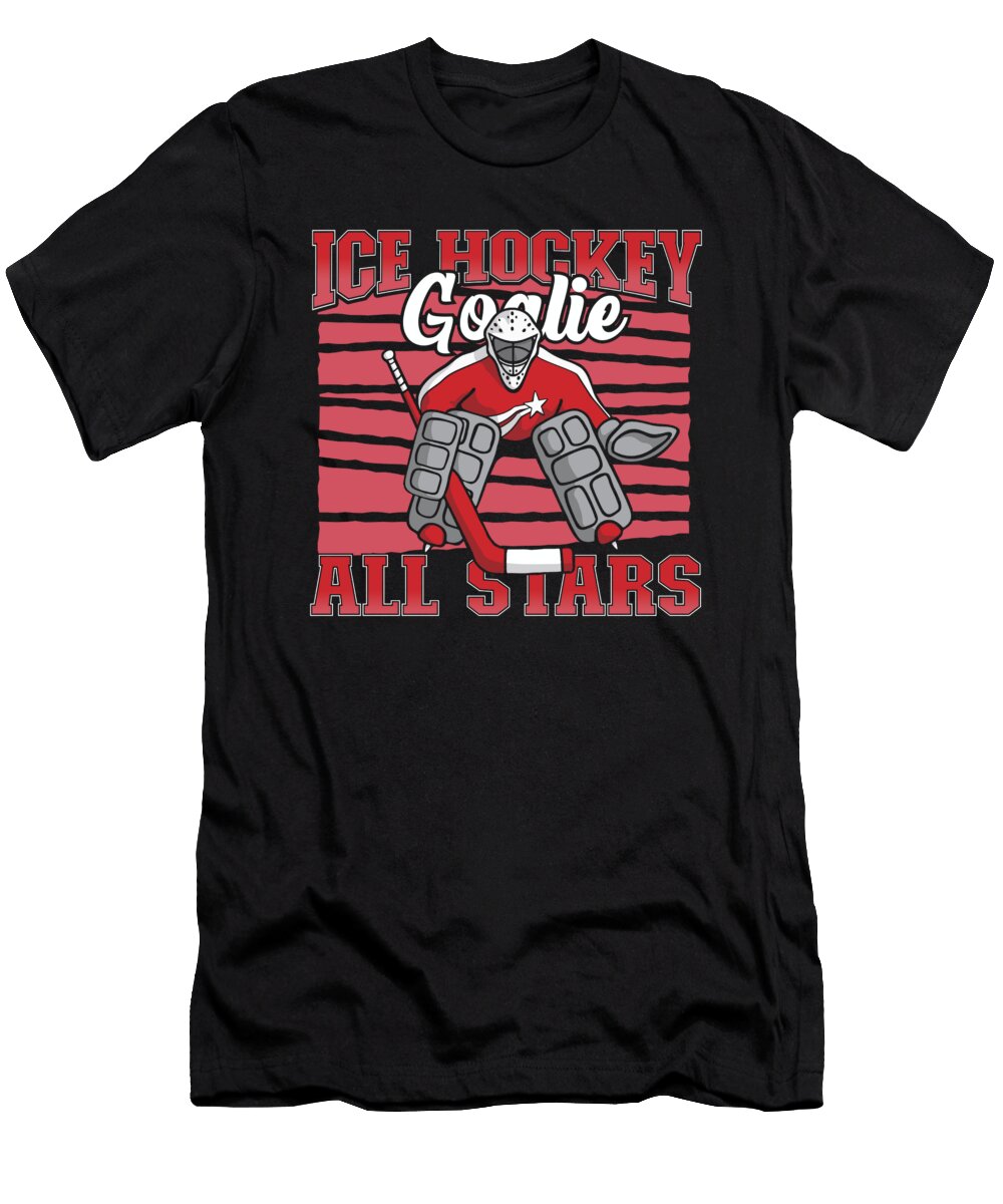 9 Ice Hockey Goalie Goaltender Crazy Squirrel T-Shirt
