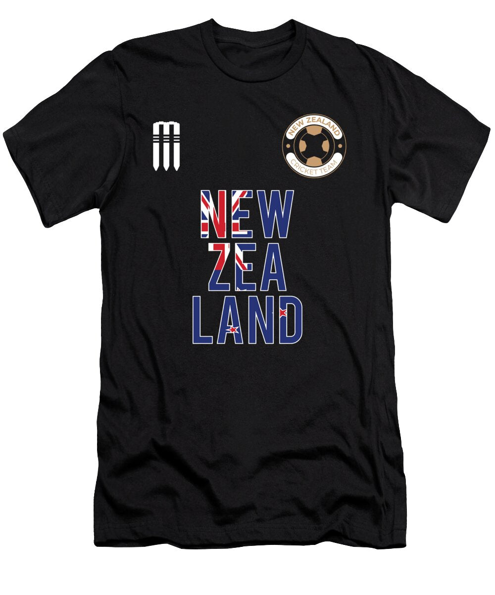 9 New Zealand Cricket Kit 2019 All Blacks International Fans Gift Martin Hicks T-Shirt