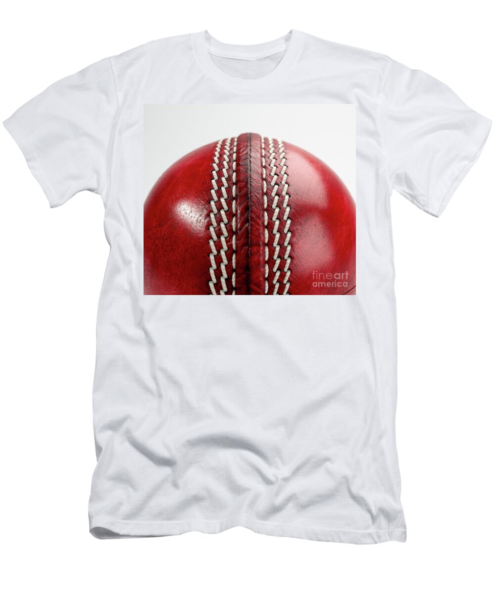9 Red Cricket Ball Allan Swart T-Shirt