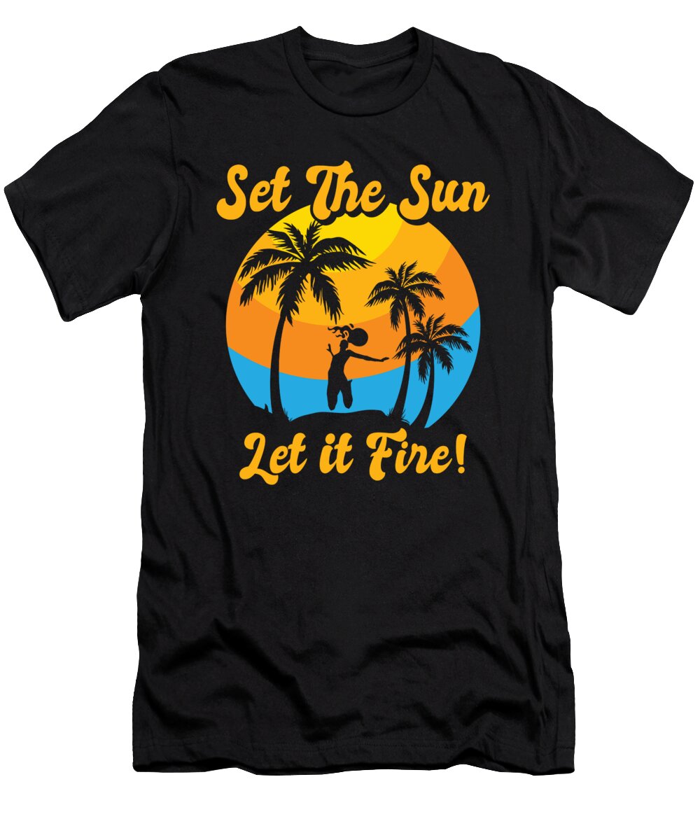 9 Volleyball Tropical Summer Sport Volleyball Players Toms Store T-Shirt