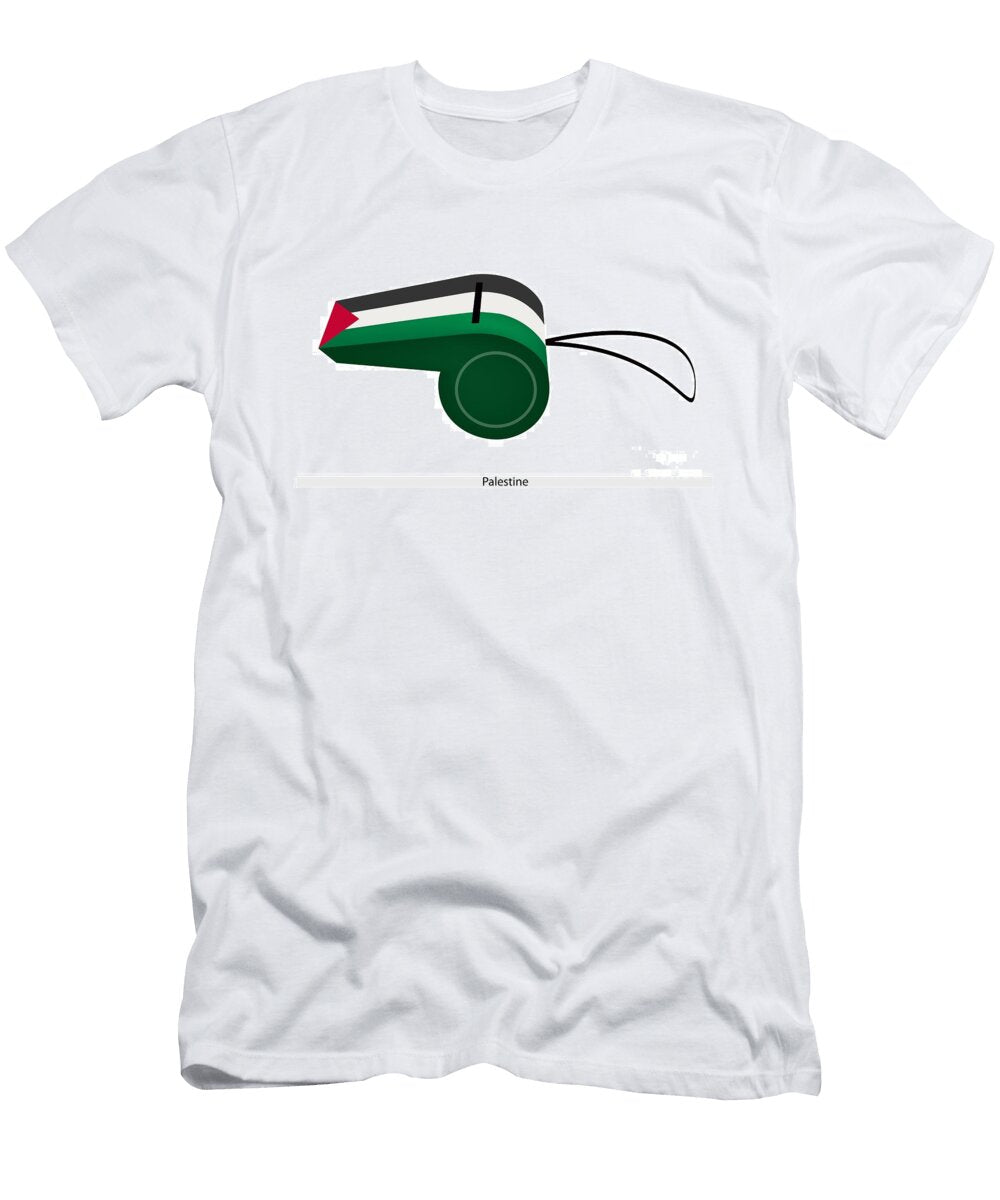 A Black White and Green Whistle of Palestine Iam Nee T-Shirt