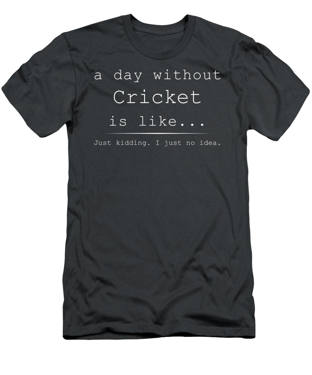 A Day Without Cricket Is Like Just Kidding Funny Awesome Store T-Shirt