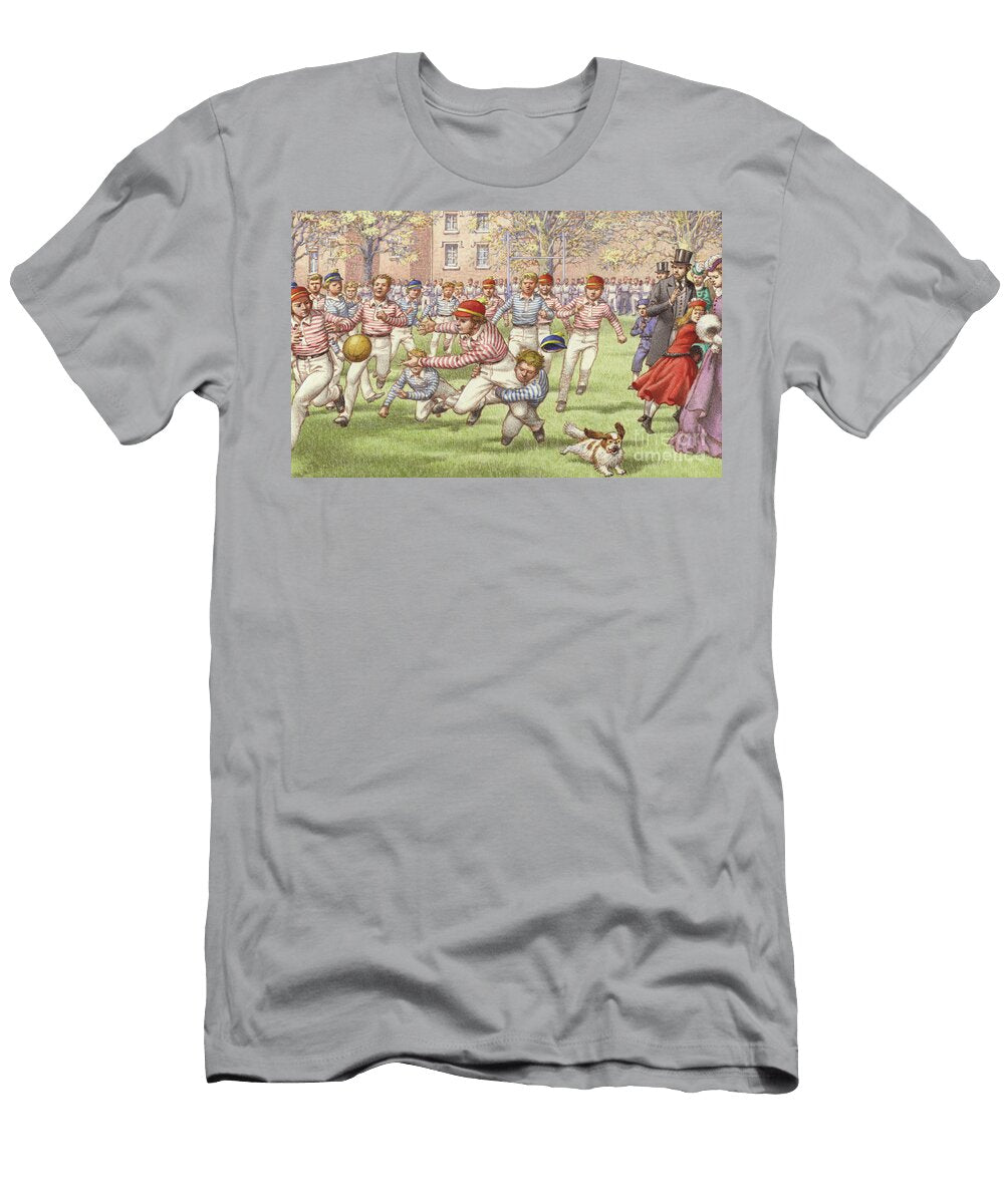 A Game of Rugby Football Being Played At Rugby School Pat Nicolle T-Shirt