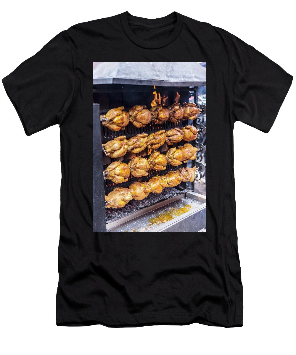 A Grilled Chicken Stand At a Market Eva Lambooij T-Shirt