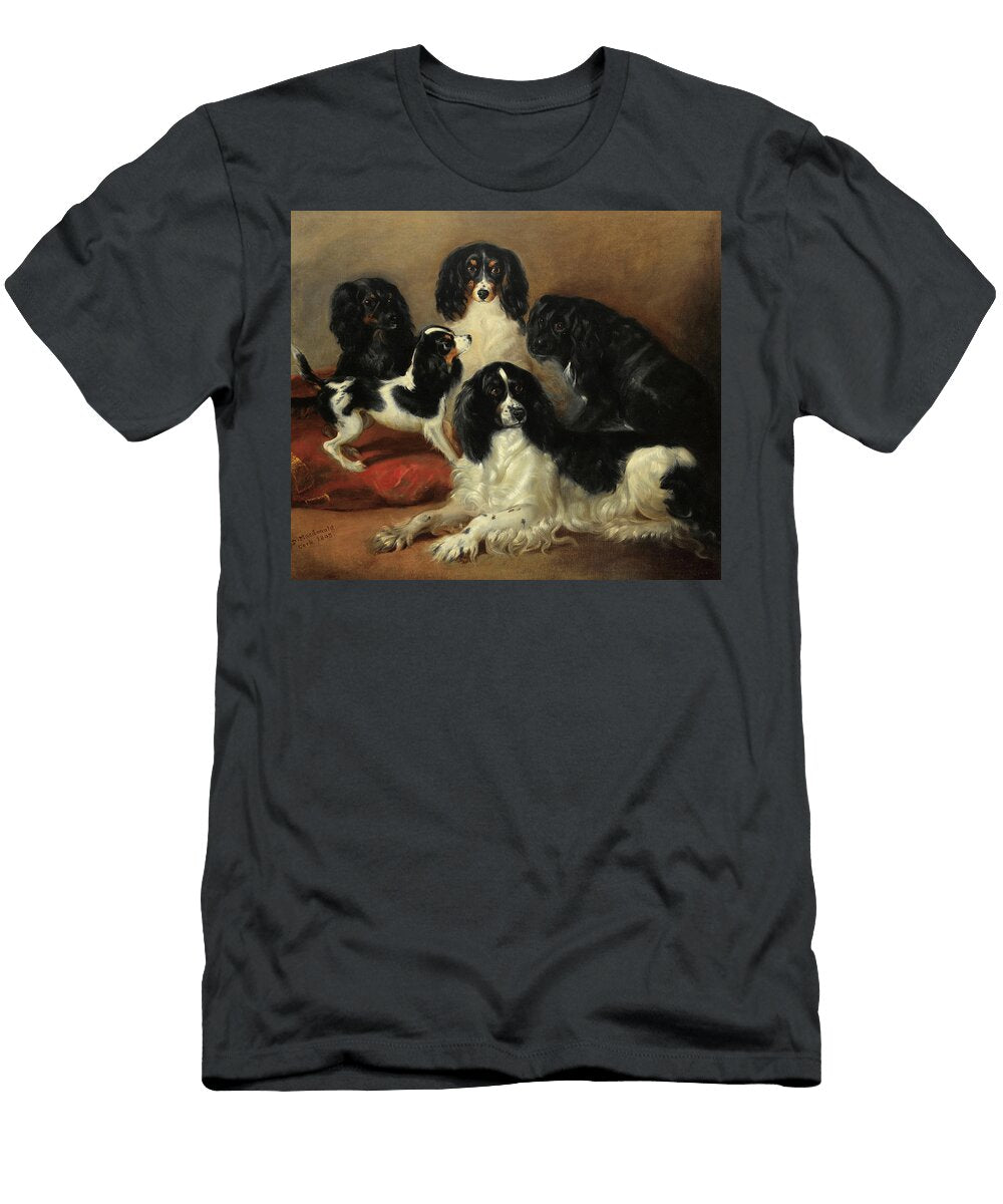 A Group of Spaniels in an Interior Daniel Macdonald T-Shirt