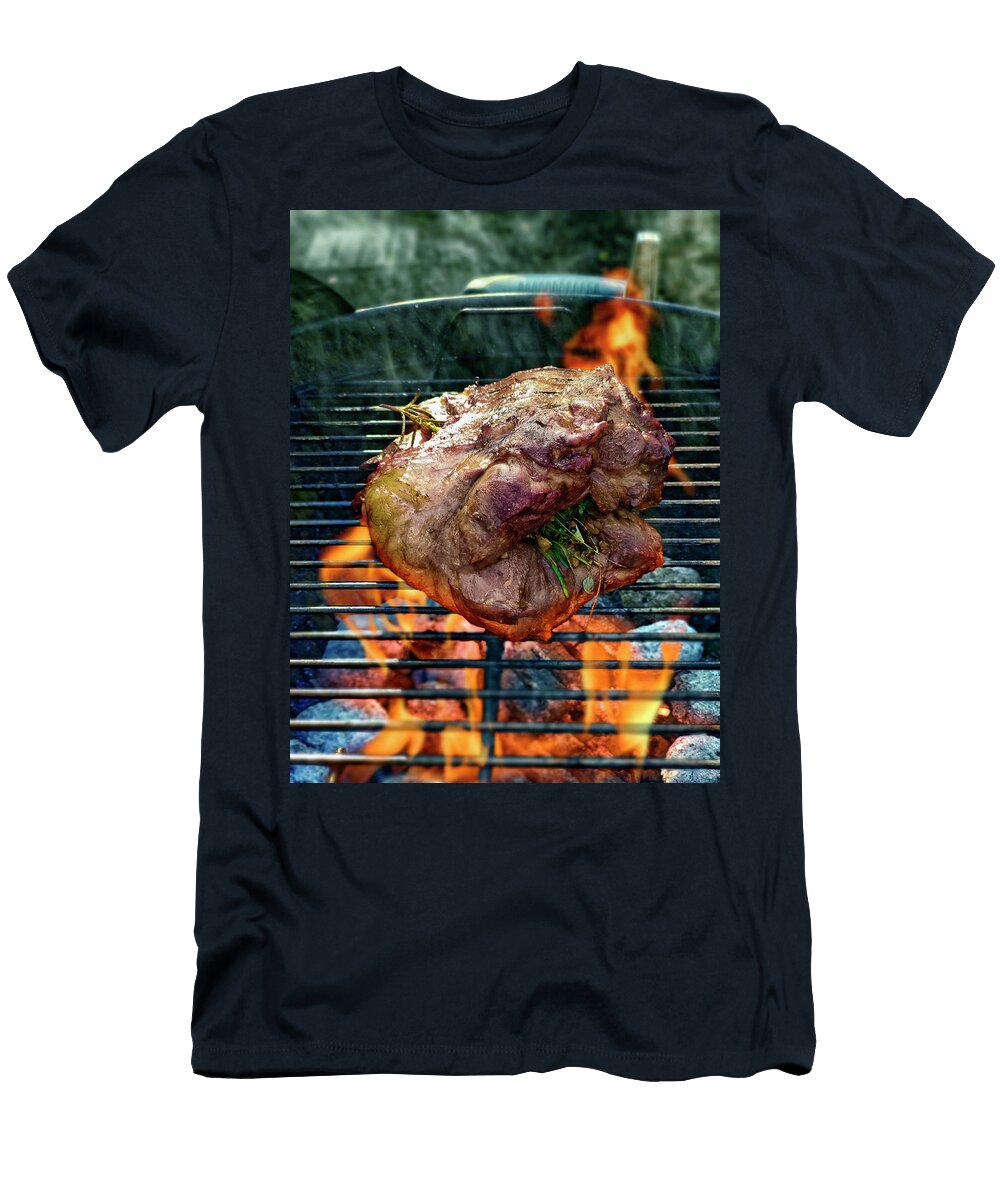 A Leg of Lamb on a Barbecue Petr Gross T-Shirt