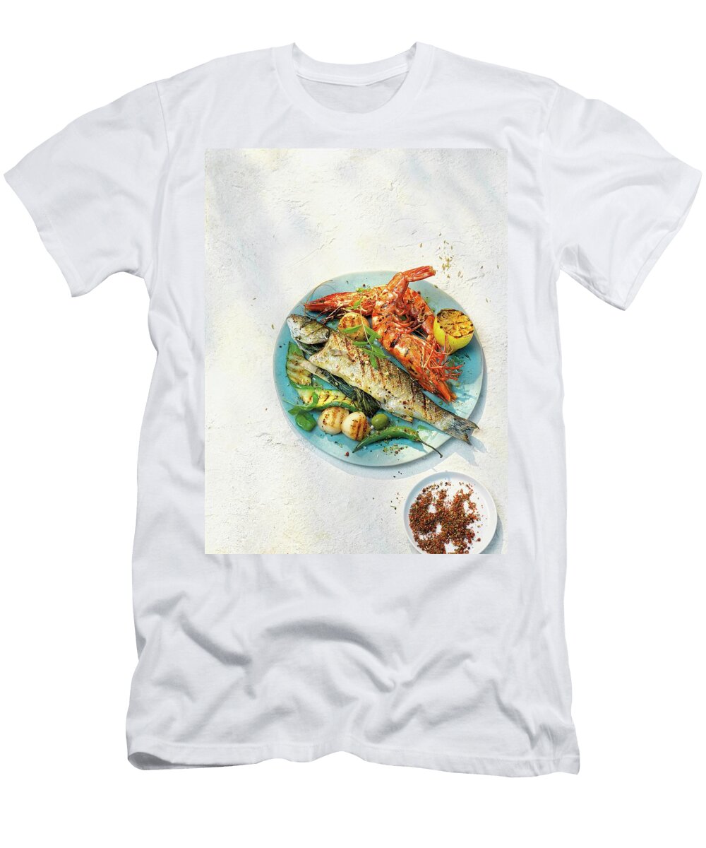 A Mixed Grilled Fish Platter Jalag Jan C Brettschneider T-Shirt