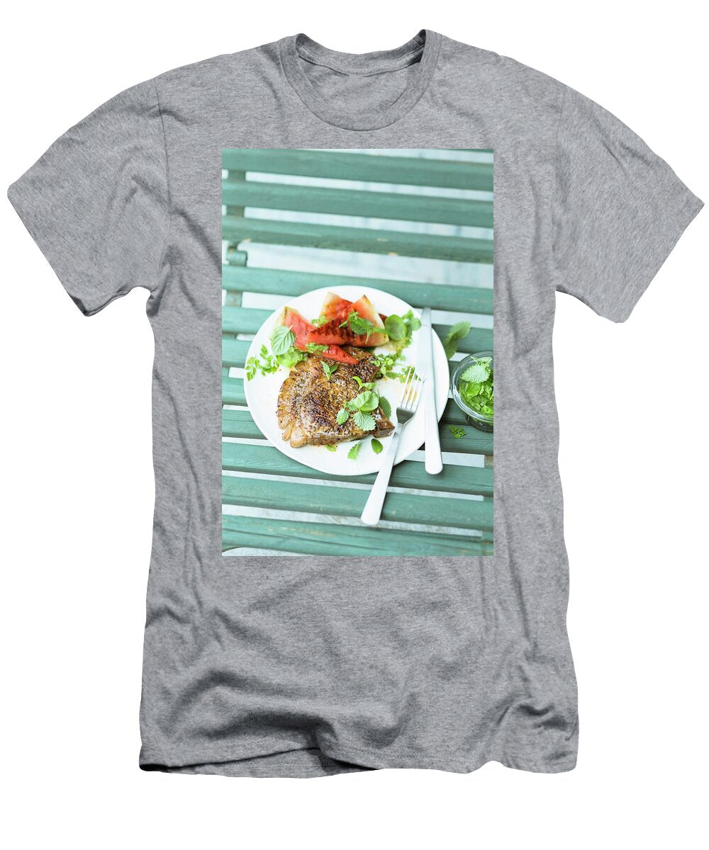 A Pork Chop with Grilled Watermelon Jalag Wolfgang Schardt T-Shirt