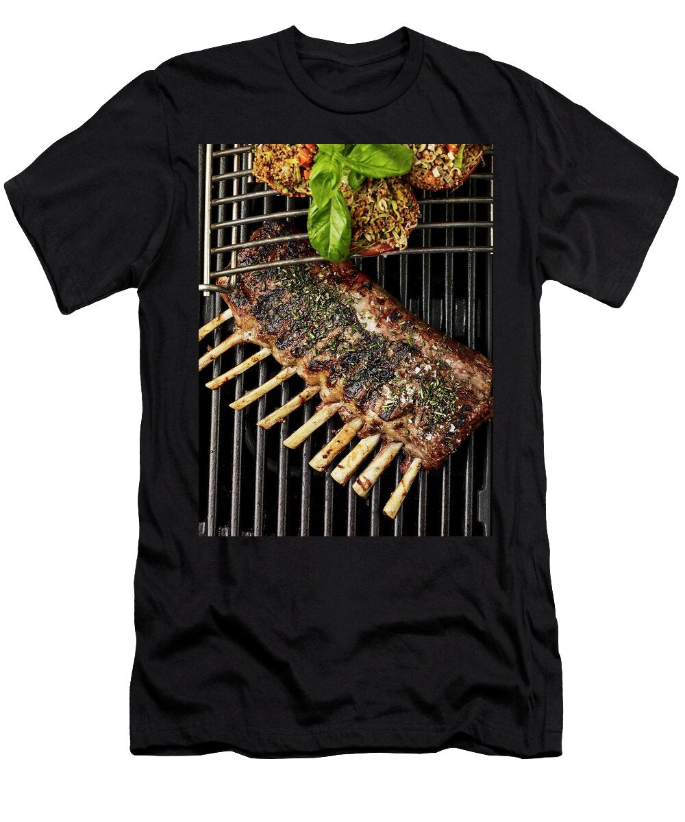A Rack of Lamb with Herbs and Stuffed Tomatoes on a Barbecue Herbert Lehmann T-Shirt
