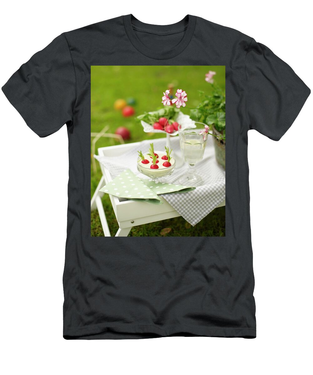 A Radish Snack with an Olive Dip for a Croquet Garden Party Hannah Kompanik T-Shirt