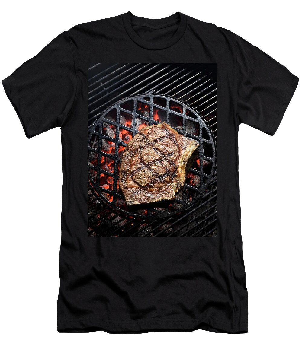 A Rib Eye Steak on a Barbecue Jalag Markus Bassler T-Shirt