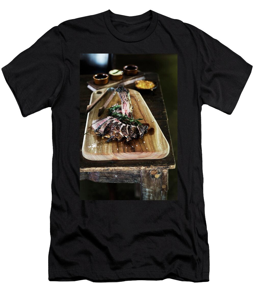 A Selection of Steaks in the Wood Fire Grill in Noosa Jalag Markus Bassler T-Shirt