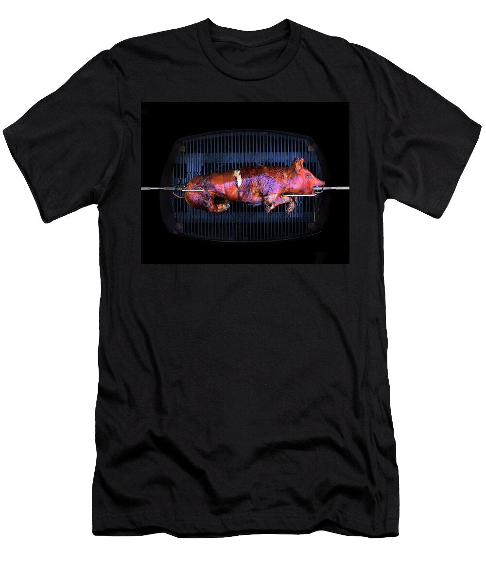 A Suckling Pig Being Grilled Veslemy Vrskar T-Shirt