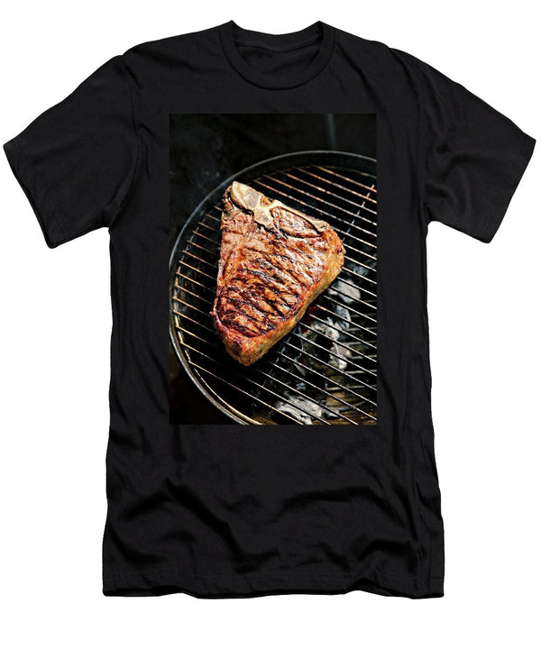 A T Bone Steak on a Barbecue Alexandra Panella T-Shirt