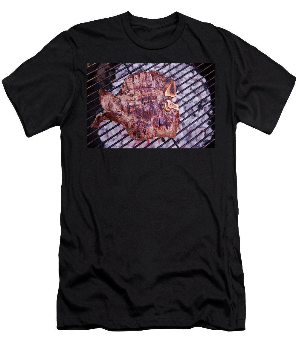 A T Bone Steak on a Barbecue Jo Kirchherr T-Shirt