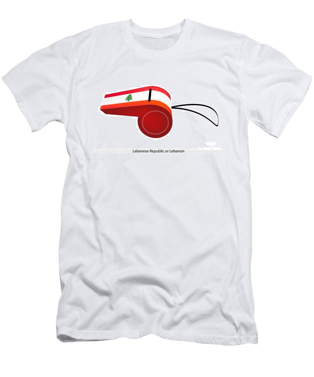 A Whistle of the Lebanese Republic Flag Iam Nee T-Shirt