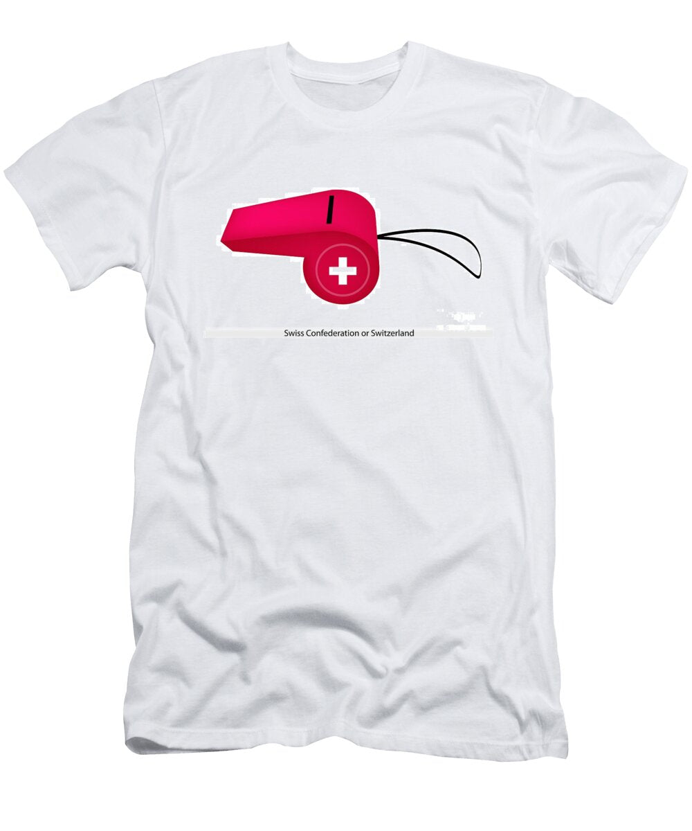 A Whistle of the Swiss Confederation Flag Iam Nee T-Shirt