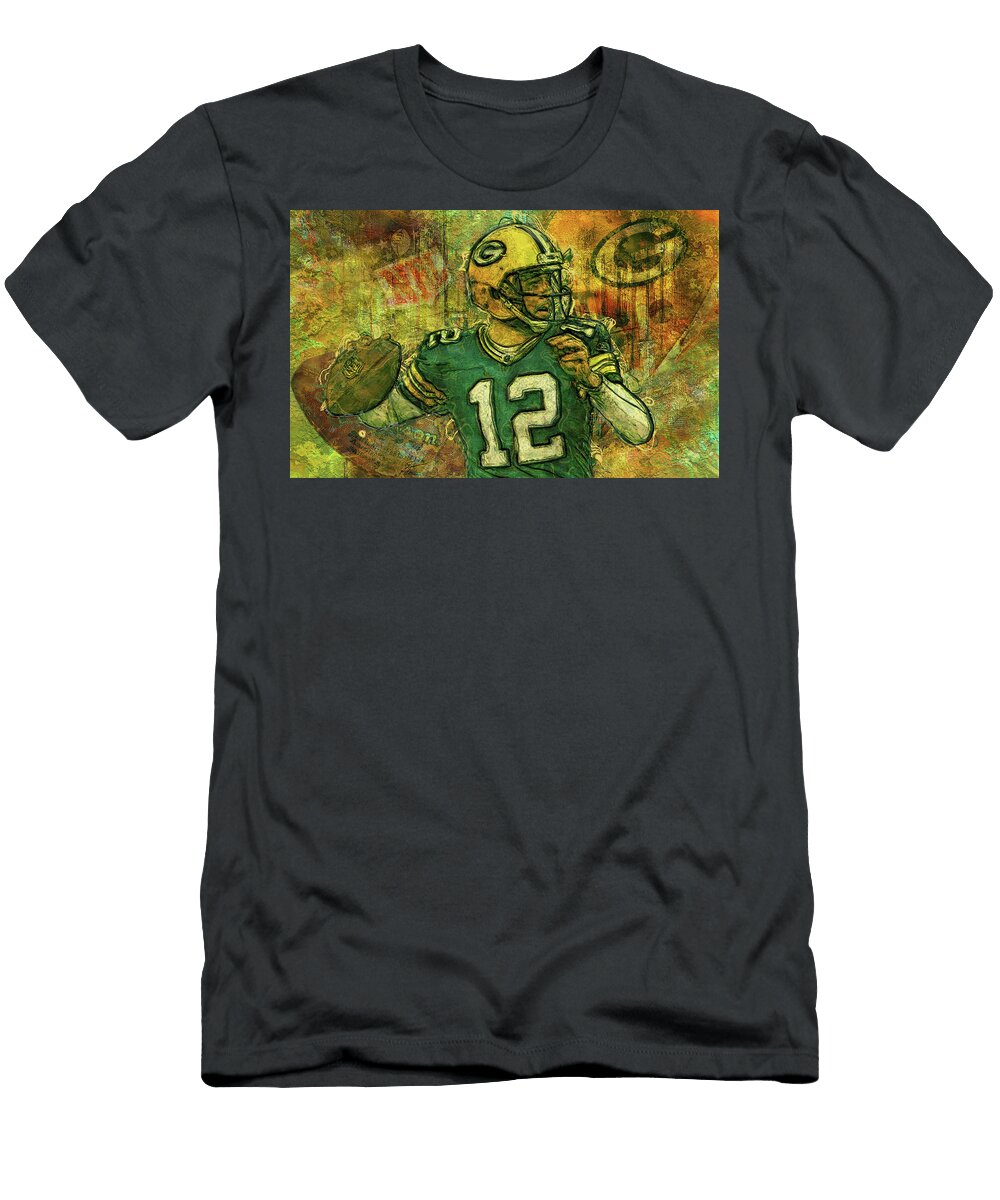 Aaron Rodgers 2 Green Bay Packers Jack Zulli T-Shirt