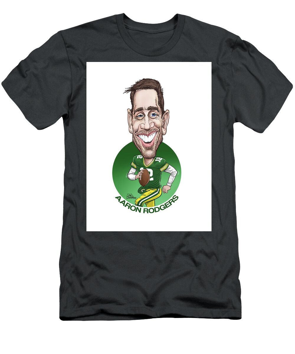 Aaron Rodgers Caricature Dan Lietha T-Shirt
