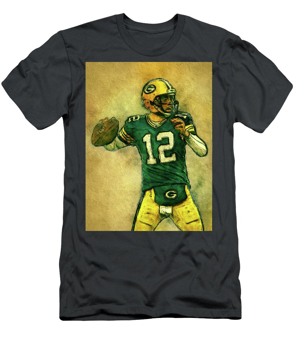 Aaron Rodgers Green Bay Packers Jack Zulli T-Shirt