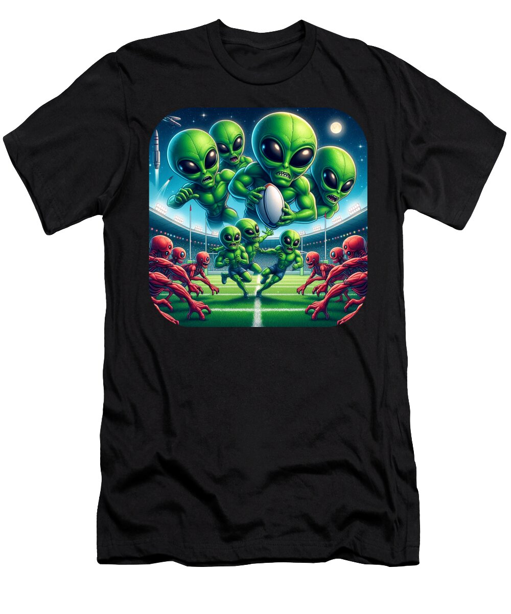 Alien Rugby V1 Robert Banach T-Shirt