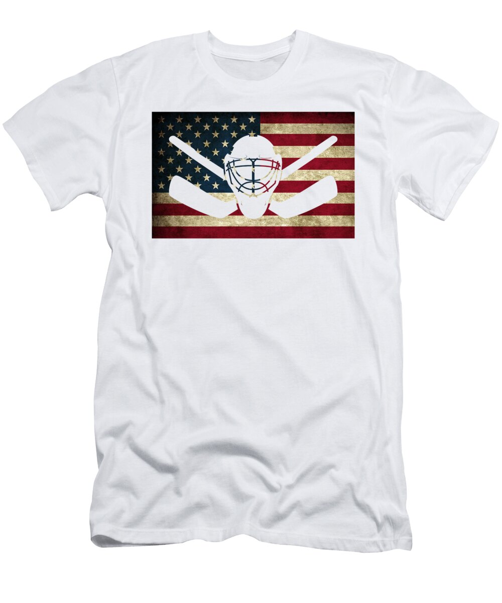 American Flag Hockey Goalie USA Ice Hockey the Perfect Presents T-Shirt