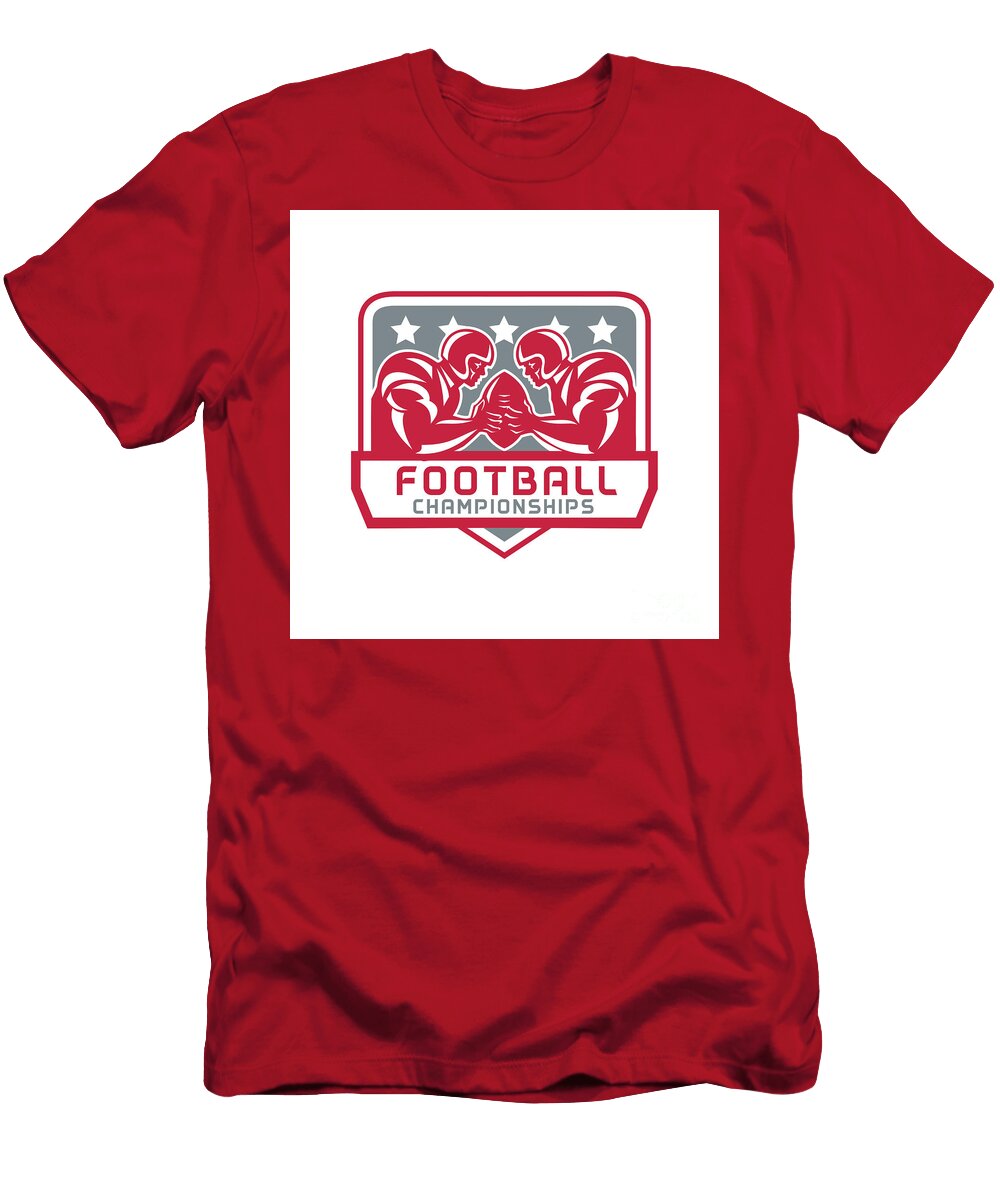 American Football Championship Crest Retro Aloysius Patrimonio T-Shirt