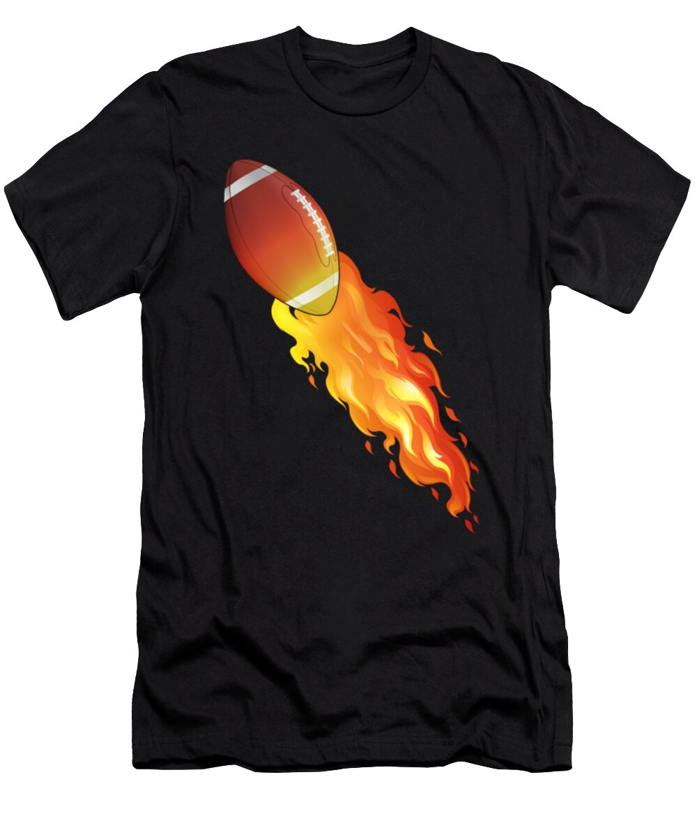 American Football Flames Ball Sports Lover Tinh Tran Le Thanh T-Shirt