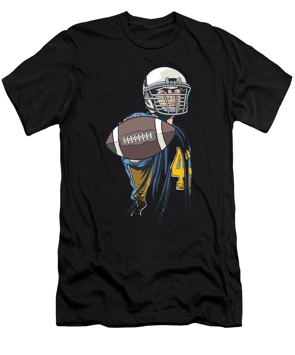 American Football Football Player Ball Florian Dold Art T-Shirt