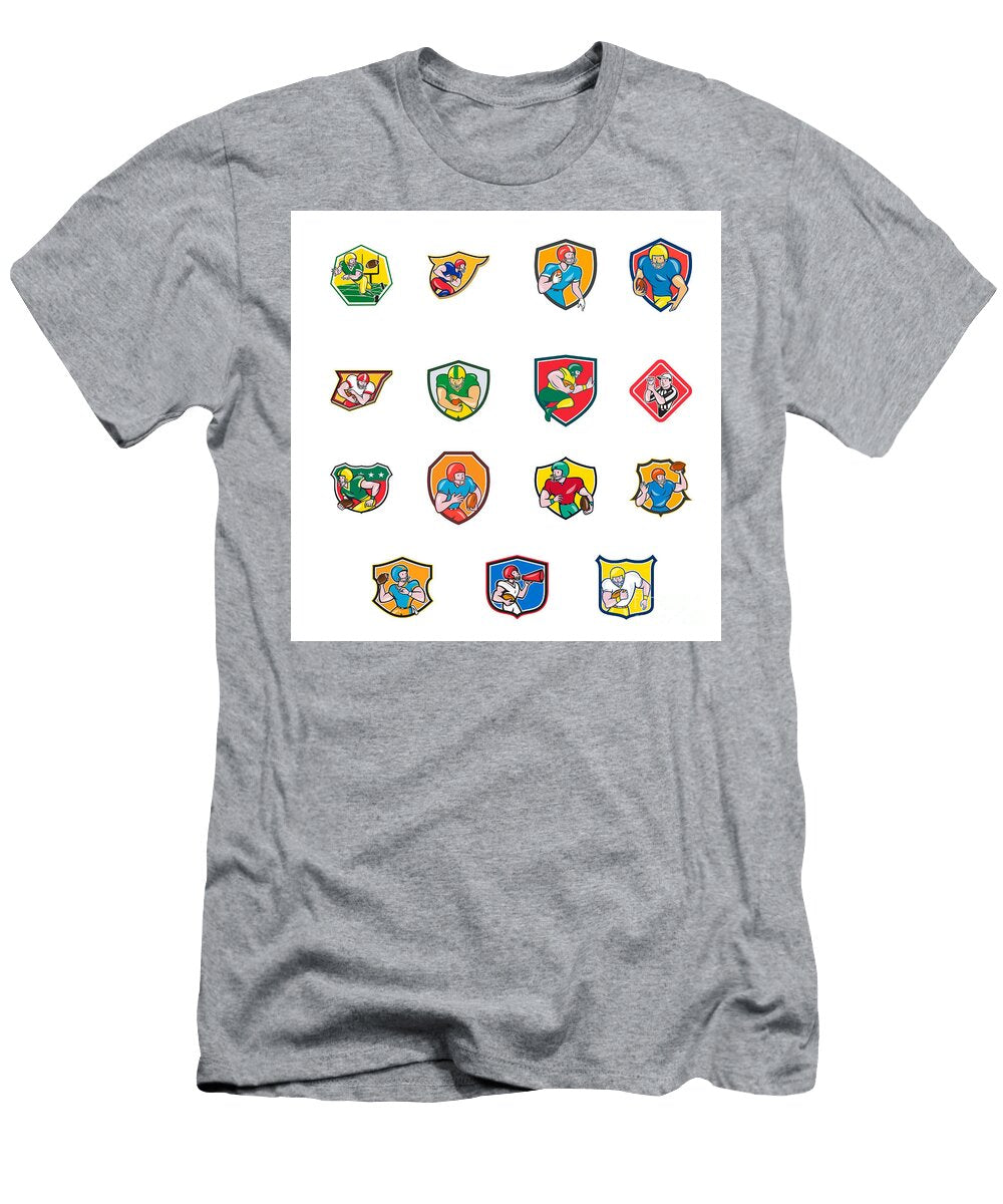 American Football Icon Shield Collection Set Aloysius Patrimonio T-Shirt
