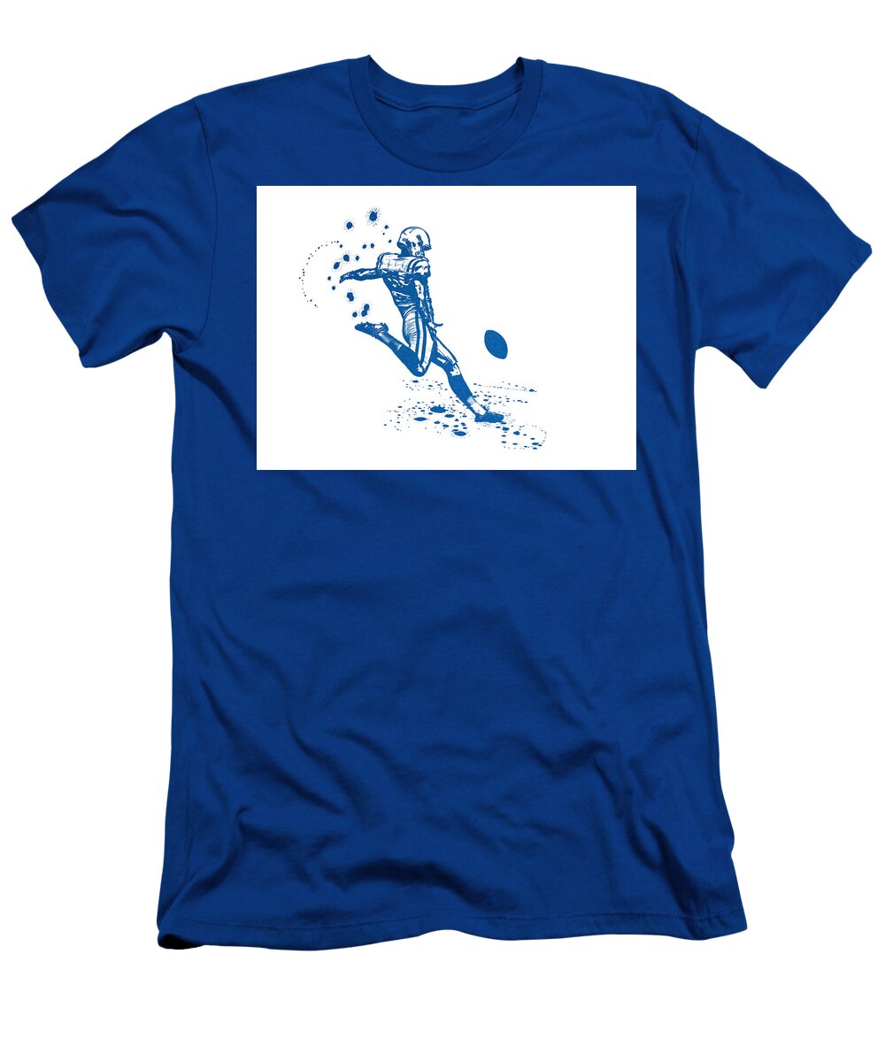 American Football Kicker NFL Player Kicking the Ball Jesp Art and Decor T-Shirt