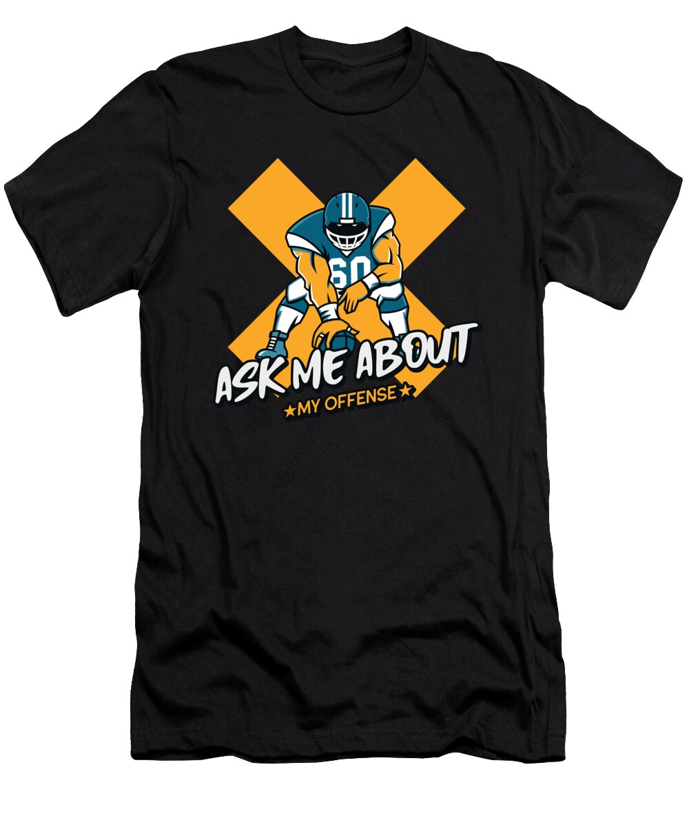 American Football Offense Tackle Center Guard Gift Justus Ratzke T-Shirt