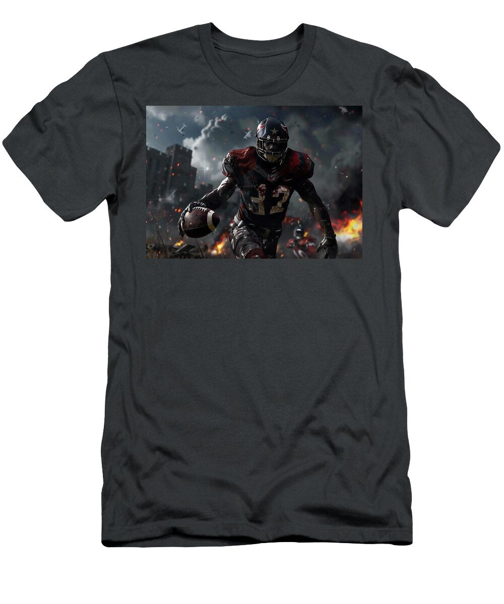 American Football Player in Action Gridiron Intensity Tommy Mcdaniel T-Shirt