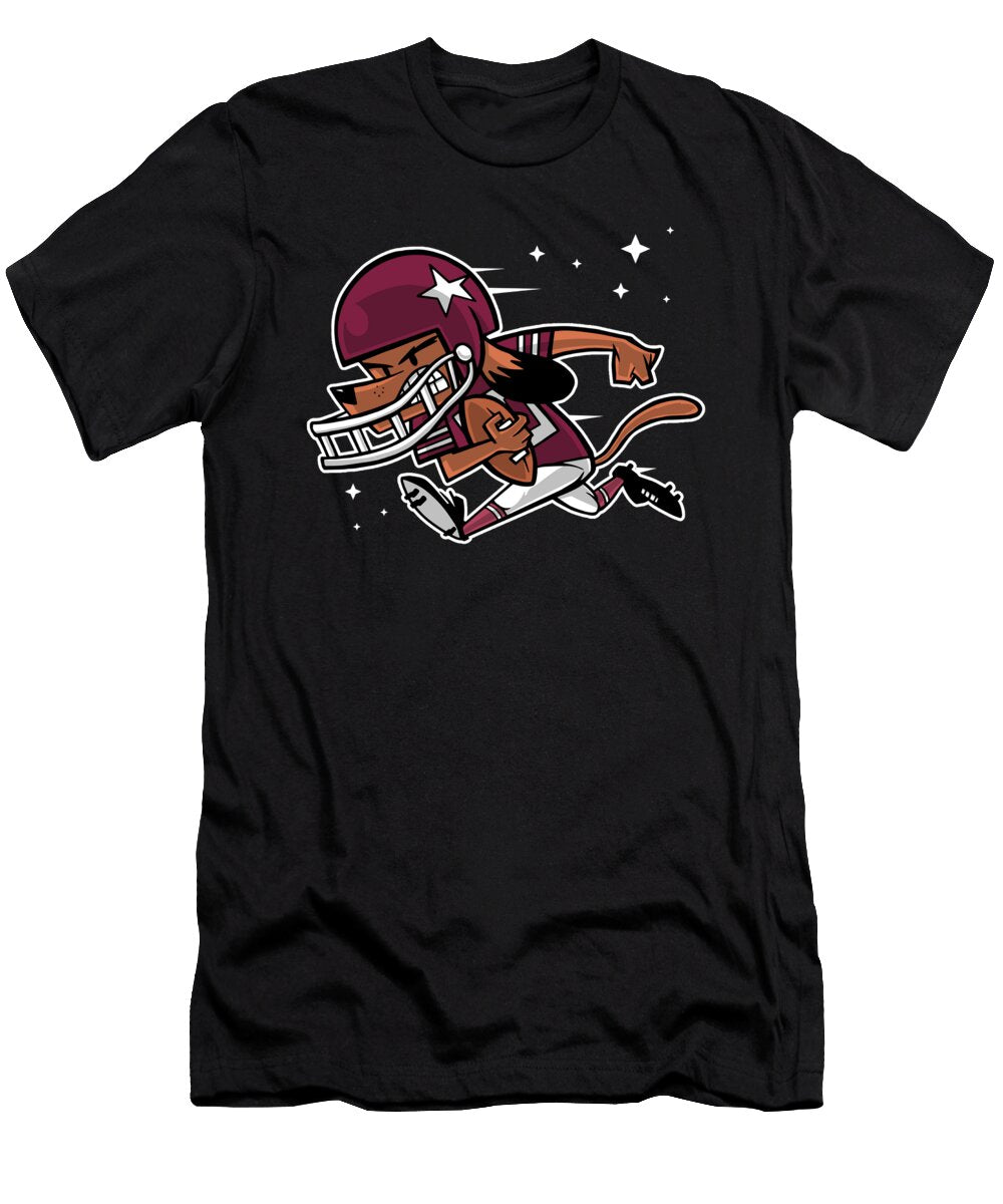 American Football Player Rugby Dog Rugby Helmet Gift Thomas Larch T-Shirt