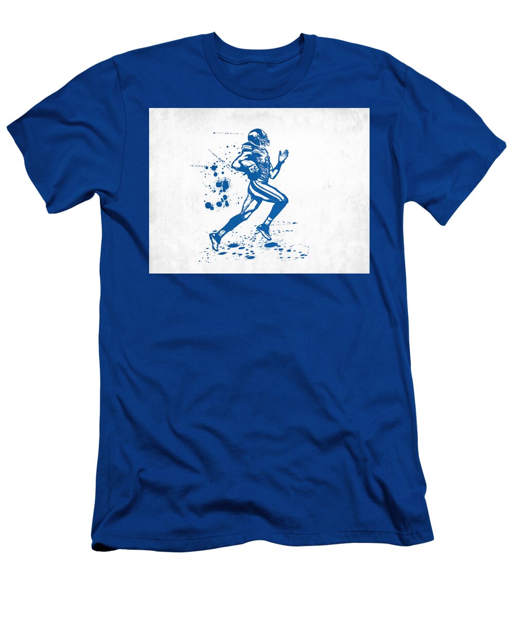 American Football Quarterback Running with Ball NFL Player Jesp Art and Decor T-Shirt