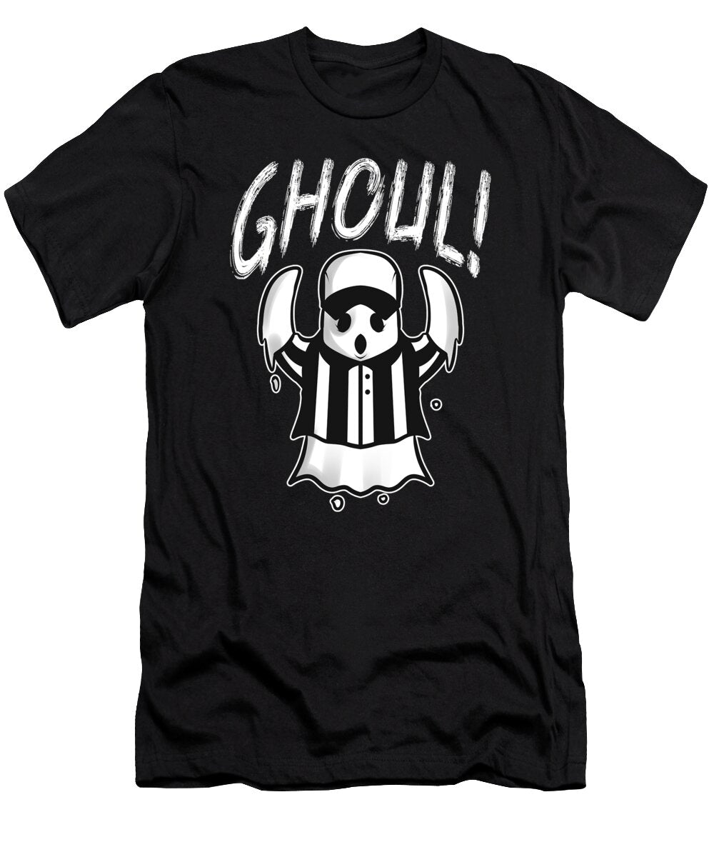 American Football Referee Ghost Goal Ghoul Halloween Jan Bleke T-Shirt