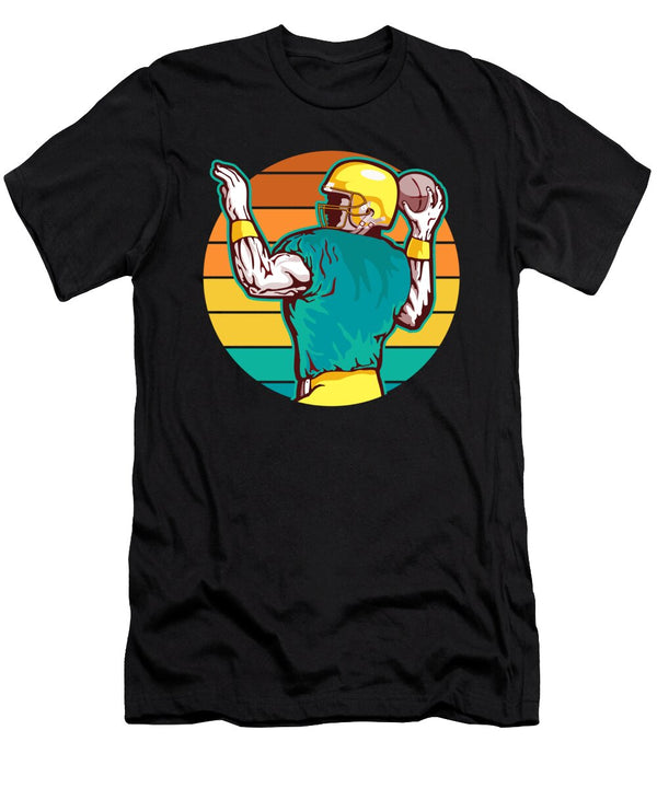 American Football Retro Sports Moon T-Shirt
