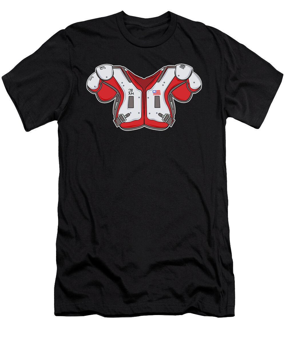 American Football Shoulder Pads USA Player Gift Muc Designs T-Shirt