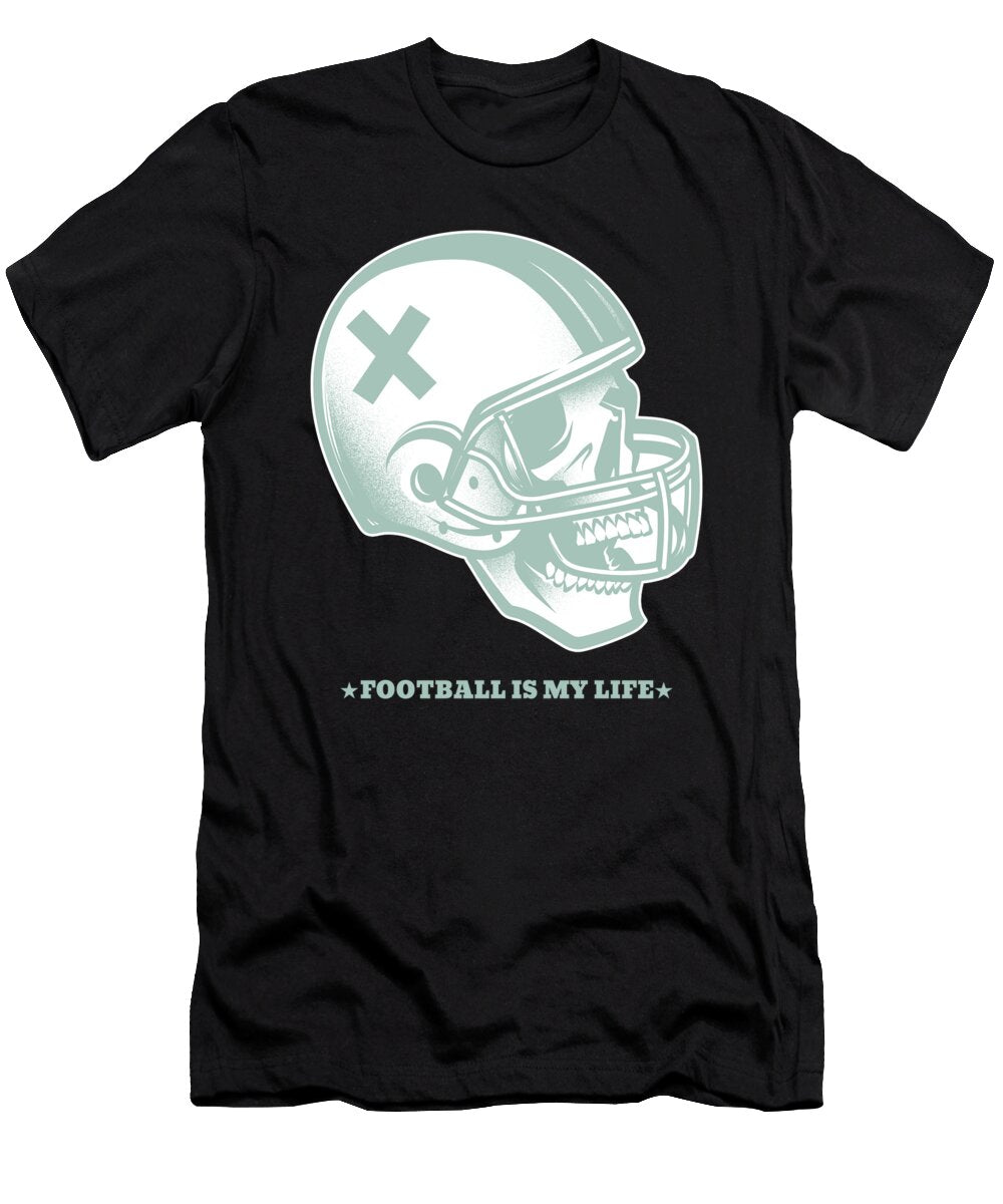 American Football Skull Helmet Cleats Gift Idea Justus Ratzke T-Shirt